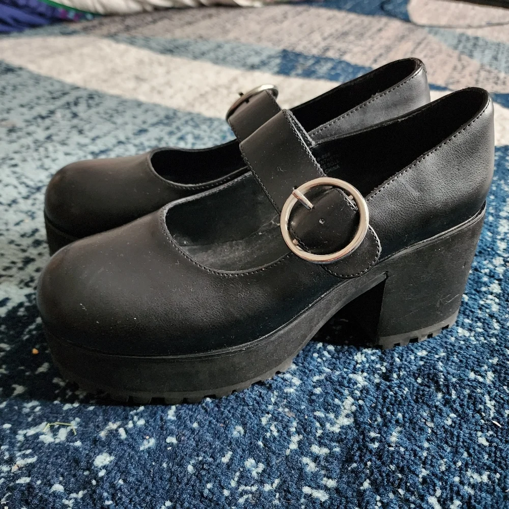Current Mood Y2K size 9M platform Mary Janes sandals shoes Goth Punk